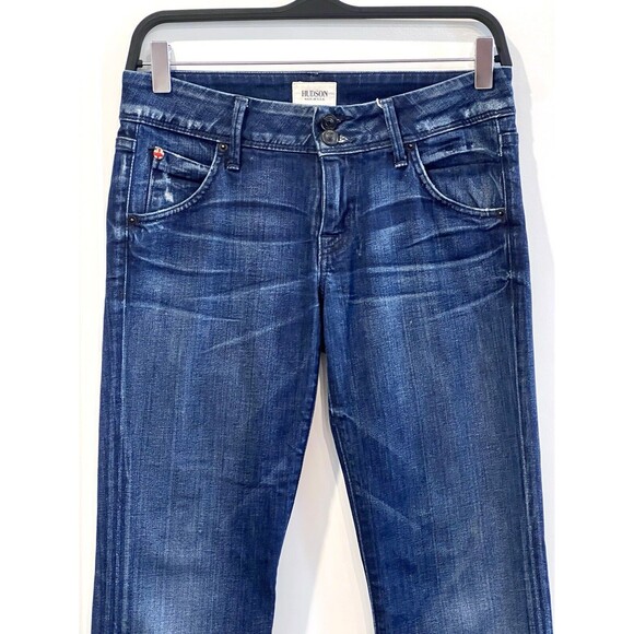 Hudson Jeans Pants Womens 27 Blue Denim Cotton Blend Stretch Made USA Pockets - Picture 3 of 13